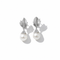 Boucles d'oreilles Boucles d’oreilles feuillage en or blanc, diamants et perles de culture 58 Facettes 1.00001322/2