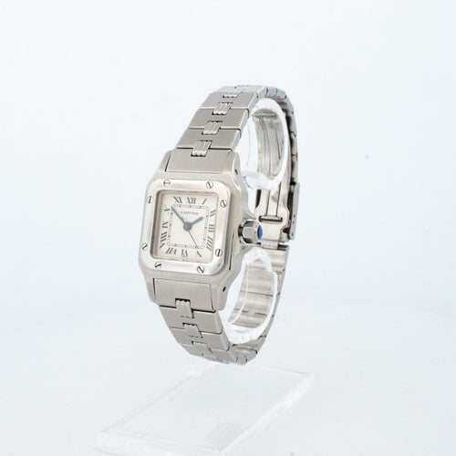 Montre Cartier Santos Carrée - Montre SM en acier cadran romain ivoire 58 Facettes 539