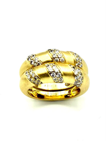 Bague 56 Piaget - Bagues vintage en or jaune 18K et diamants 58 Facettes PIAGET BG