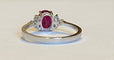 Bague 53 Bague de fiançailles en or blanc 18 ct, rubis et diamants 58 Facettes ring