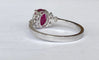 Bague 53 Bague de fiançailles en or blanc 18 ct, rubis et diamants 58 Facettes ring