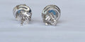 Boucles d'oreilles Boucles d'oreilles halo en or blanc, topazes London Blue et diamants 58 Facettes earrings