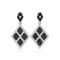 Boucles d'oreilles Boucles d’oreilles en or blanc, diamants blancs et noirs 58 Facettes 1.0000689/2