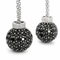 Boucles d'oreilles Boucles d’oreilles pendantes en or blanc et diamants blancs et noirs 58 Facettes 1.0000155/4