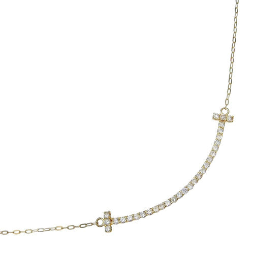 Tiffany & Co. T Smile - Pendentif en or jaune et diamants 58 Facettes awtxzncs26