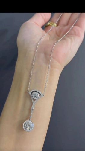 Collier Van Cleef & Arpels - Collier Négligée Art déco en platine, diamants et onyx 58 Facettes D17