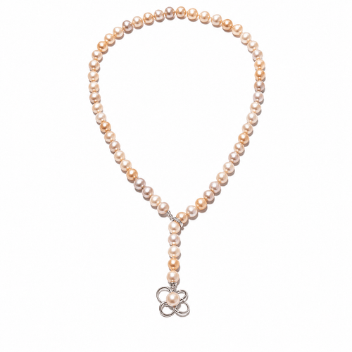 Collier Collier en or blanc et perles de culture rosées 58 Facettes 1.0000899/1