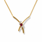Collier Collier vintage en or jaune, rubis et diamants 58 Facettes rubis