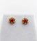 Boucles d'oreilles Puces d'oreilles marguerite vintage en or 18k, rubis et diamants 58 Facettes A04679