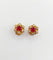 Boucles d'oreilles Puces d'oreilles marguerite vintage en or 18k, rubis et diamants 58 Facettes A04679
