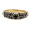 Bague 64 Bague chevalière vintage en or 18k, acier et saphir 58 Facettes A07432