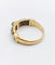 Bague 64 Bague chevalière vintage en or 18k, acier et saphir 58 Facettes A07432