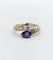 Bague 55 Bague toi et moi serpent en or 18k, diamant poire et saphir 58 Facettes A07351
