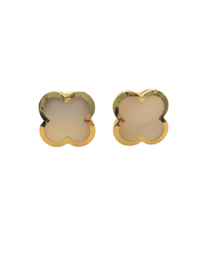 Boucles d'oreilles VCA Pure Alhambra - Boucles d'oreilles en or jaune et nacre 58 Facettes CV-077