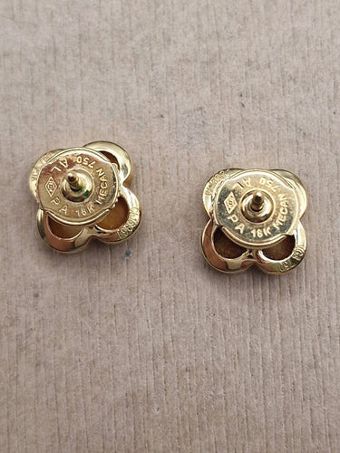 Boucles d'oreilles VCA Pure Alhambra - Boucles d'oreilles en or jaune et nacre 58 Facettes CV-077