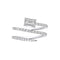 Bague 53 Teide - Bague diamant taille émeraude en or blanc 18K 58 Facettes GBR1062WG