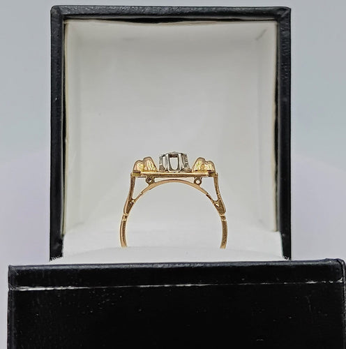 Bague 50 Bague tank en or 18K et platine avec diamant 58 Facettes SADD/31/040