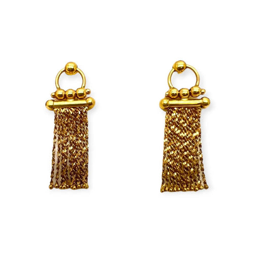 Boucles d'oreilles Boucles d’oreilles pendantes à franges en or jaune 58 Facettes 330096034