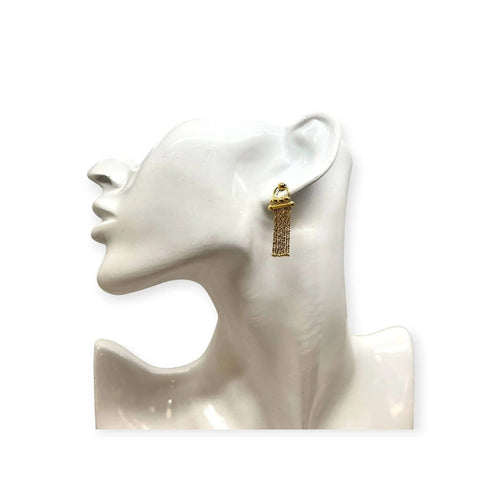 Boucles d'oreilles Boucles d’oreilles pendantes à franges en or jaune 58 Facettes 330096034