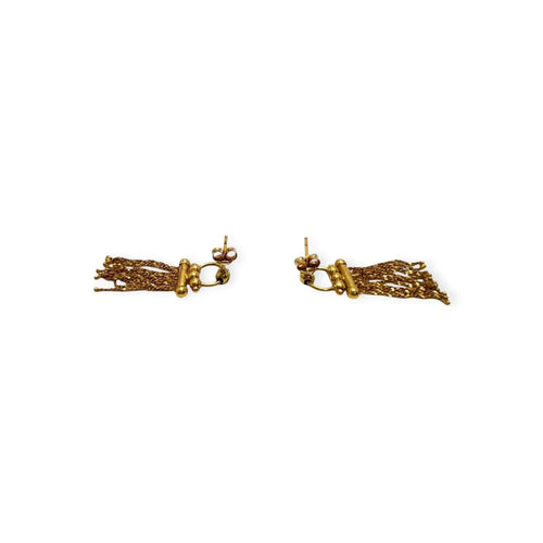 Boucles d'oreilles Boucles d’oreilles pendantes à franges en or jaune 58 Facettes 330096034