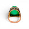 Bague 52 Bague ottomane XIXe en or 14 ct, émeraude de l’Oural et diamants 58 Facettes RI-1044
