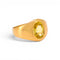 Bague 53 Bague chevalière vintage en or 18 ct et saphir jaune de Ceylan 58 Facettes RI-1030