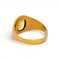Bague 53 Bague chevalière vintage en or 18 ct et saphir jaune de Ceylan 58 Facettes RI-1030