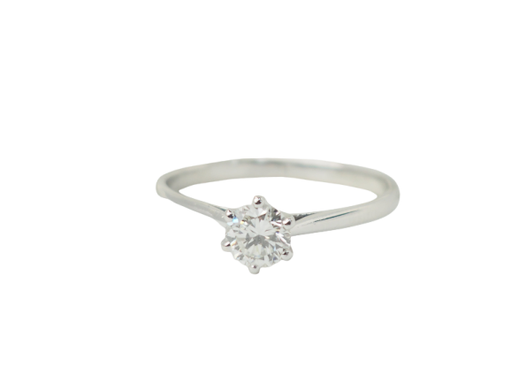 Bague 58 Solitaire - Bague en or blanc et diamant 0,50 ct 58 Facettes 33535