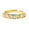 Bague 57 Demi-alliance - Bague en or jaune 585 et diamants 58 Facettes