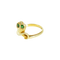 Bague 49 Bague serpent en or jaune 585 et émeraudes 58 Facettes HJ250266