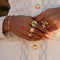 Bague 49 Bague serpent en or jaune 585 et émeraudes 58 Facettes