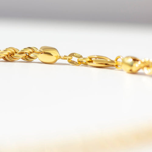 Collier Collier maille corde en or jaune 750, 45 cm 58 Facettes