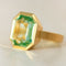 Bague 55.5 Bague en or jaune 750 et béryl 13 ct 58 Facettes