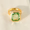 Bague 55.5 Bague en or jaune 750 et béryl 13 ct 58 Facettes