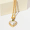 Pendentif Pendentif cœur en or jaune 750, perle Mabé, péridot et diamants 58 Facettes