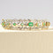 Bracelet Art déco - Bracelet en or jaune 750, émeraudes et diamants taille rose 58 Facettes