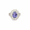 Bague 59 Pompadour - Bague en or gris 18 carats, tanzanite et diamants 58 Facettes B403