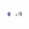 Boucles d'oreilles Clous d'oreilles en or gris, tanzanites et diamants 58 Facettes BO264