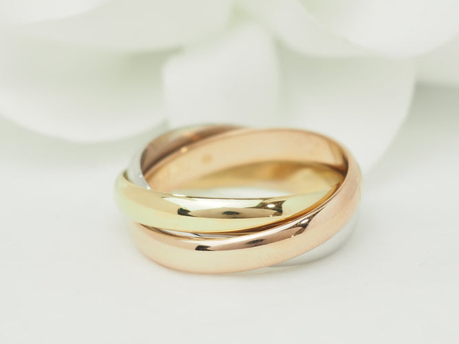 Bague 57 Cartier Trinity Classic - Bague en trois ors 18 carats 58 Facettes 33803