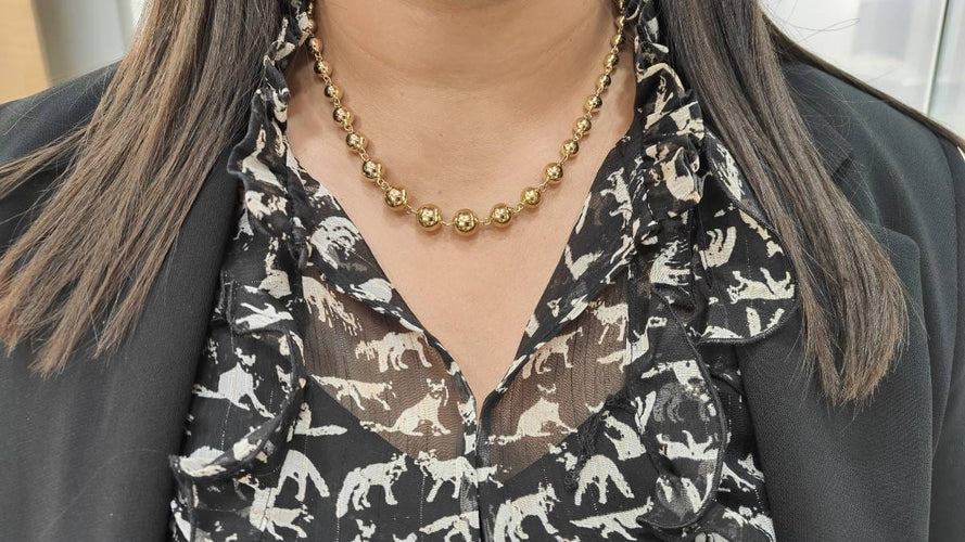 Collier Collier marseillais - Collier boules en chute en or jaune 58 Facettes 33480