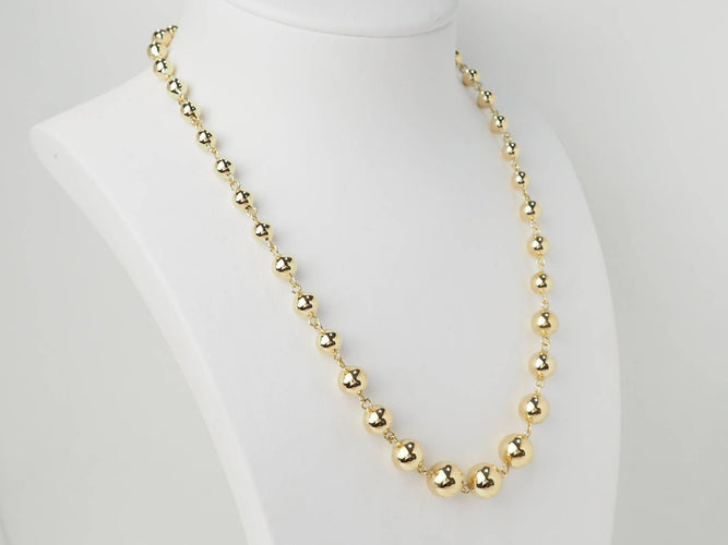 Collier Collier marseillais - Collier boules en chute en or jaune 58 Facettes 33480