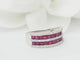 Bague 51 Bague en or blanc avec rubis calibrés et diamants 58 Facettes 33787