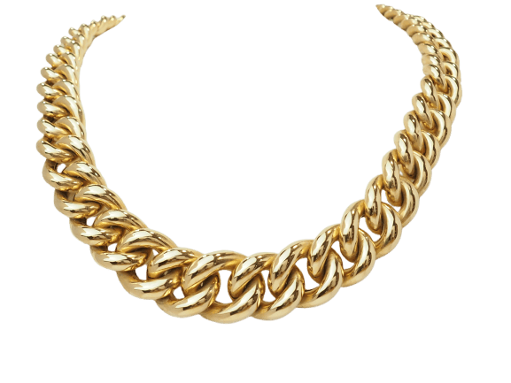 Collier Collier ras de cou gourmette en or jaune 18 carats 58 Facettes 28886