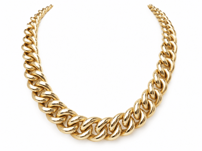 Collier Collier ras de cou gourmette en or jaune 18 carats 58 Facettes 28886