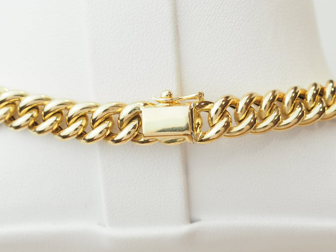 Collier Collier ras de cou gourmette en or jaune 18 carats 58 Facettes 28886