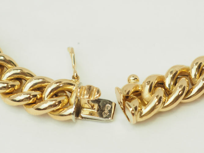 Collier Collier ras de cou gourmette en or jaune 18 carats 58 Facettes 28886