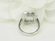 Bague 53.5 Bague entourage en or blanc, aigue-marine et diamants 58 Facettes 33802