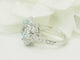 Bague 53.5 Bague entourage en or blanc, aigue-marine et diamants 58 Facettes 33802