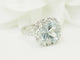 Bague 53.5 Bague entourage en or blanc, aigue-marine et diamants 58 Facettes 33802