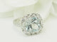 Bague 53.5 Bague entourage en or blanc, aigue-marine et diamants 58 Facettes 33802